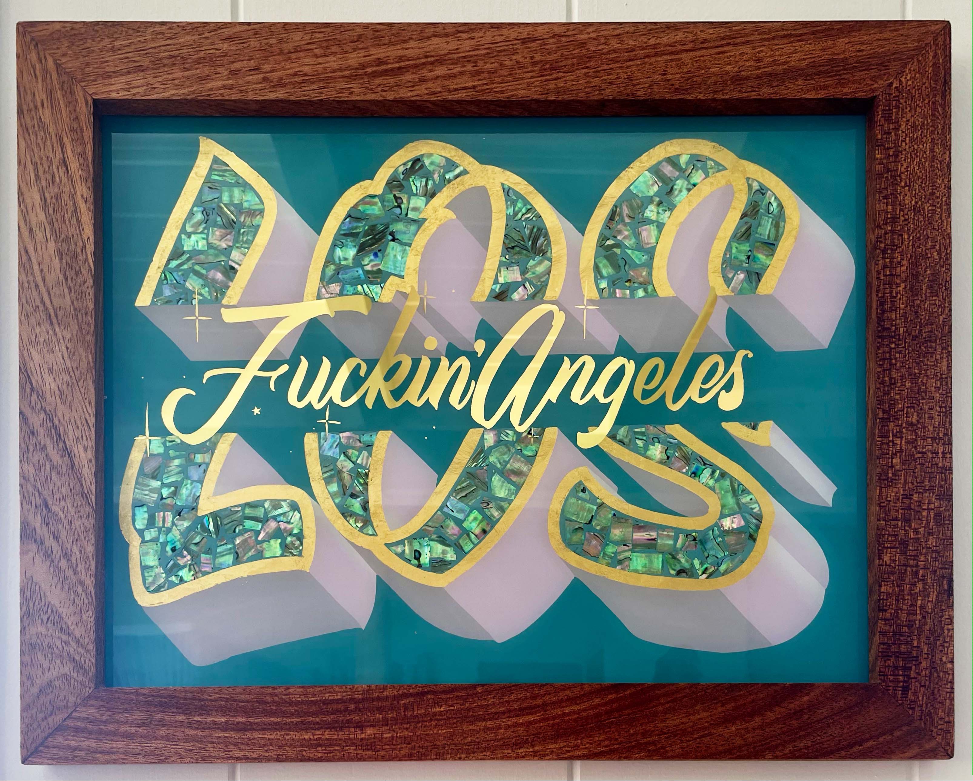 painting of the words Los F'N Angeles by Jeff Gress